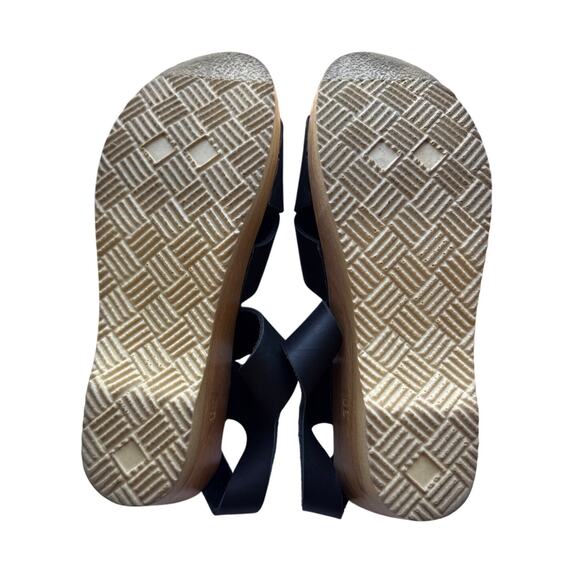 No. 6 Store Shelby Clog on Mid Wedge in Black Leather Size 38 - Picture 7 of 8